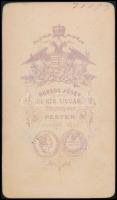 cca 1870-1875 gróf Pejácsevich Jánosné Lónyay Róza (1852-?) fotója, keméynhátú fotó Borsos József pe...