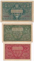 Lengyelország 1919. 1M + 5M + 10M T:III 
Poland 1919. 1 Marka + 5 Marek + 10 Marek C:F