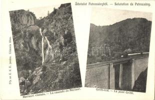 Petrozsény, Petrosani; Merisori vízesés, Gritti híd. 5% az EKE javára / waterfall, railway bridge