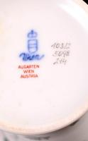 Augarten Wien váza, kézzel festett, jelzett, apró kopásokkal, m: 19 cm