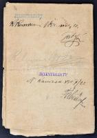 1885 Nagykanizsa, végelbocsájtó levél, magyar nyelven, hajtások mentén szakadásokkal