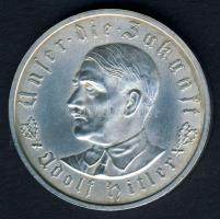 Német 3. Birodalom 1933. "A. Hitler" Ag 21,68g emlékérem Bayerische Münzamt München (bajor ritkább variáns) T:1