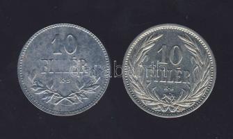 1908. 10f T:2- + 1918. 10f T:3