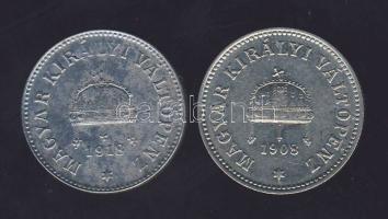 1908. 10f T:2- + 1918. 10f T:3