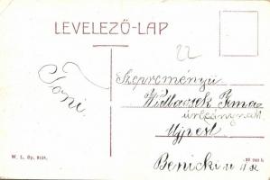 Nagykikinda, Kikinda; Ferenc József tér, lovaskocsik, templom. W.L. Bp. 2128. / square, horse carts,...