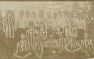 1910 Ungvár, Uzshorod, Uzhorod; a főgimnázium és a tanítóképezde labdarúgócsapata, foci, sport / football team of the high school and teachers school. photo (vágott / cut)