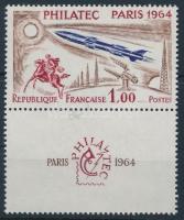 "Philatec" Exhibition, Paris (III). stamp with coupon, "Philatec" kiállítás, Párizs (III) szelvényes bélyeg