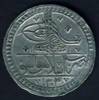 Török Birodalom 1789. 1Y (2 1/2P) Ag III. Szelim T:3