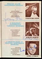 cca 1970 A zenei élet szereplőinek aláírásai (Ferencsik János, Tátrai Vilmos, Konrád György, Kadosa ...