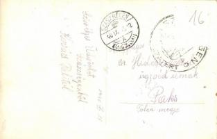 1940 Szászrégen, Reghin; utcakép, autók, Heinrich Binder és Eduard Theil üzlete, Royal cukrászda / s...