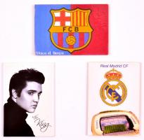 Real Madris, Barcelon, Elvis, hűtőmágnesek, 8×6 cm (3×)