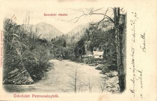 1901 Petrozsény, Petrosani; Szurduki részlet. Joánovits és Sternád kiadása / Surduc gorge