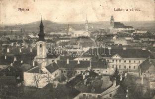 Nyitra, Nitra; látkép a várból, templom / general view with churches (EB)