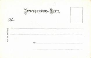 Gmunden, C. Jurischek Kunstverlag No. 329. Art Nouveau, floral, litho