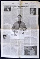 Charles Aznavour francia zeneszerző aláírása róla szóló cikken