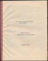 1944 Bp., A szállodavezetés rövid leírása, összeállította: Ivánszky Elek szállodamester, szép állapotban, gépelt, 6p