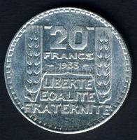 Franciaország 1933. 20Fr Ag T:1-/2+