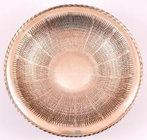 Ezüst (Ag.) gyümölcsöstál, jelzett (Sterling Budapest), vésett, d:33 cm, nettó:1106 g