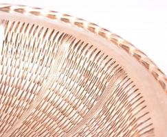 Ezüst (Ag.) gyümölcsöstál, jelzett (Sterling Budapest), vésett, d:33 cm, nettó:1106 g