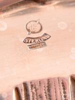 Ezüst (Ag.) gyümölcsöstál, jelzett (Sterling Budapest), vésett, d:33 cm, nettó:1106 g