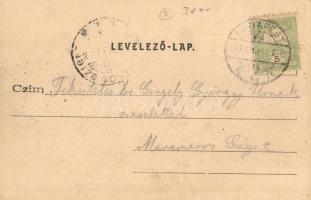 1903 Budapest VIII. József körút, villamos, sörcsarnok, üzletek. Divald Károly 641. sz. (EK)