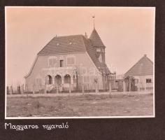 1935 Siófok, 4 db kartonra ragasztott, részben feliratozott fotó, jó állapotban, 8×10,5 cm