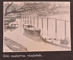 1935 Siófok, 4 db kartonra ragasztott, részben feliratozott fotó, jó állapotban, 8×10,5 cm