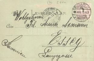 1898 Budapest VII. Erzsébet körút, villamos. D. Halberstadt (apró lyukak / tiny holes)