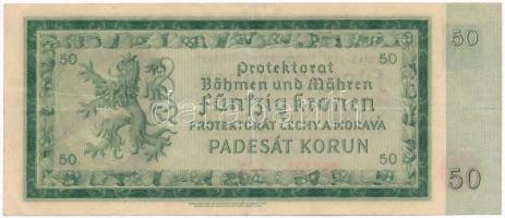 Német Harmadik Birodalom / Cseh-Morva Protektorátus 1940. 50K T:III 
German Third Reich / Protector...