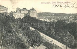 1912 Budapest I. Királyi vár, József főherceg palotája a Szent György téren (EK)