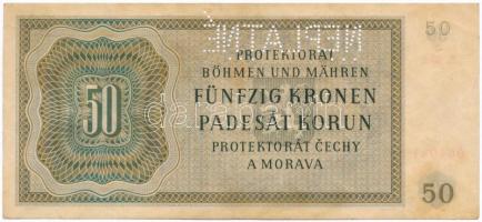 Német Harmadik Birodalom / Cseh-Morva Protektorátus 1944. 50K "NEPLATNÉ" perforációval T:I...