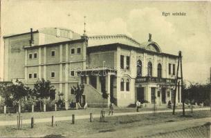 1910 Eger, színház. Kiadja a Baross nyomda (EB)