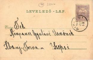 1900 Siklós, látkép, vár, Siklós-Vokány vasútállomás, gőzmozdony. Schwidernoch Károly 4789. sz. Art ...