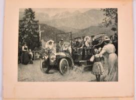 5 db feliratozott Ferenc József-fénynyomat, 45×34,5 cm