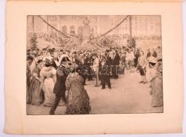 5 db feliratozott Ferenc József-fénynyomat, 45×34,5 cm