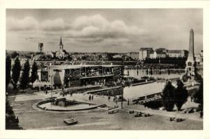 Győr - 2 db régi városképes lap: híd, uszoda, templomok / 2 pre-1945 town-view postcards