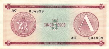 Kuba/külföldi váltó 1985. 9 db 6klf T:II+,II,II/III+