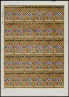1974 Aerofila Budapest bélyegkiállítás 2 klf levélzáró teljes ívekben