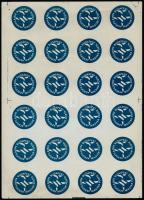 1974 Aerofila Budapest bélyegkiállítás 2 klf levélzáró teljes ívekben