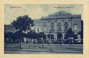 1912 Debrecen, Kereskedelmi Akadémia, piac, Polgári fiúiskola, Balla Lajos, Rosenberg és Hanner és Herman üzlete