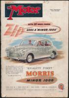1956 The Motor, régi autó-motoros újság, érdekes írásokkal
