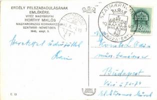 1940 Szatmárnémeti, Satu Mare; bevonulás, Horthy Miklós / entry of the Hungarian troops with Horthy ...