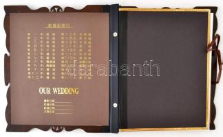 Fotóalbum fa kötésben, újszerű állapotban, 30×26 cm