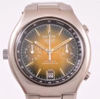 Heuer Daytona automata kronográfos karóra működő, jó állapotban, eredeti szíjjal, pótolt koronával /...