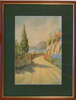 Akvarell K. Sáry jelzéssel keretben 33x43cm