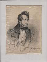 cac 1830-1850 Híres személyek portréi: Friedrich Gauermann osztrák festő, gróf Brenner, stb., 4 db