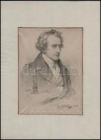 cac 1830-1850 Híres személyek portréi: Friedrich Gauermann osztrák festő, gróf Brenner, stb., 4 db