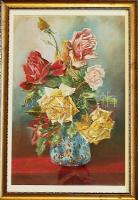 XX. sz. eleje Virágcsendélet jelzés nélkül pasztel, karton, keretben 39x56cm