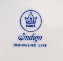 Kamla Indigo, Meisseni mintás porcelán süteményes készlet 6 + 1 db