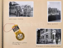 1949 Franciaország, Monte Carlo fotóalbum egy utazás képeivel Kb 60 db fotó érdekes, képekkel, jármű...